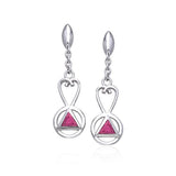 Encircled Symbols Silver Earrings TER079 - Jewelry