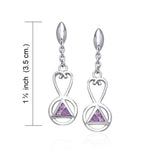 Encircled Symbols Silver Earrings TER079 - Jewelry