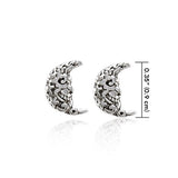 Skull Crescent Moon Post Earrings TER1050 - Jewelry