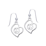 Love Peace Silver Earrings TER1054