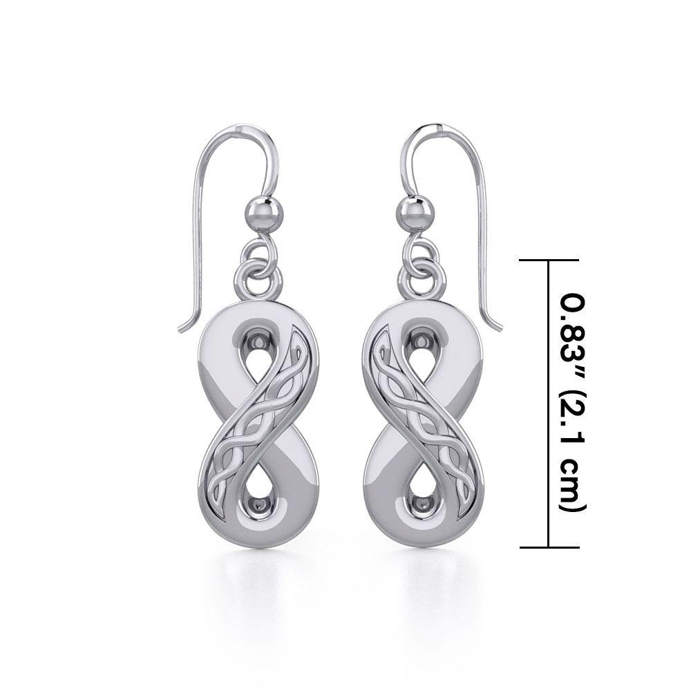 Celtic Infinity Silver Earrings TER1108 - Jewelry