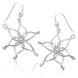 Organic Star Shape Silver Earrings TER1140 - Jewelry