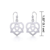 Heart with Trinity Knot Silver Earrings TER1141 - Jewelry
