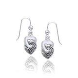 Celtic Heart Silver Earrings TER1175 - Jewelry
