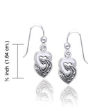 Celtic Heart Silver Earrings TER1175 - Jewelry