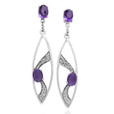 Fantastic Contemporary Silver Earrings with Gemstones TER1201 - Jewelry