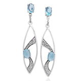Fantastic Contemporary Silver Earrings with Gemstones TER1201 - Jewelry