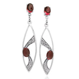 Fantastic Contemporary Silver Earrings with Gemstones TER1201 - Jewelry