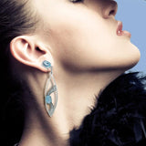 Fantastic Contemporary Silver Earrings with Gemstones TER1201 - Jewelry