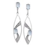 Fantastic Contemporary Silver Earrings with Gemstones TER1201 - Jewelry