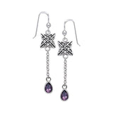 Celtic Quaternary Knot Silver Earrings TER121 - Jewelry