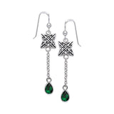 Celtic Quaternary Knot Silver Earrings TER121 - Jewelry