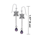 Celtic Quaternary Knot Silver Earrings TER121 - Jewelry