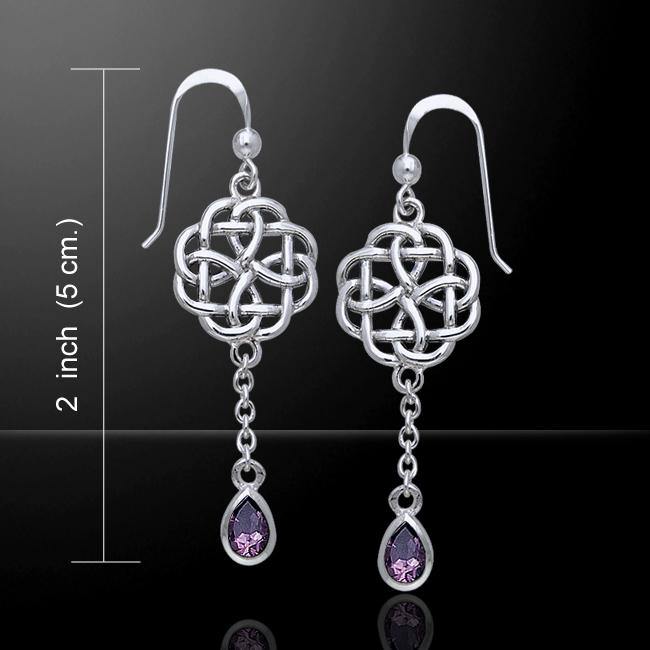 Celtic Knotwork Silver Earrings TER122 - Jewelry