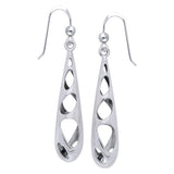 Bold Filigree Long Silver Earrings TER1223 - Jewelry