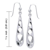 Bold Filigree Long Silver Earrings TER1223 - Jewelry