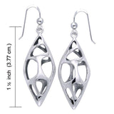 Bold Filigree Long Silver Earrings TER1224 - Jewelry