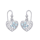 Flower in Heart Shape Earrings TER1238 - Jewelry