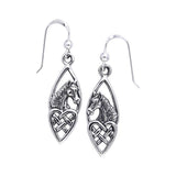 Horse Over Hearts Silver Earrings TER124 - Jewelry