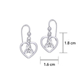 Celtic Heart Trinity Knot Earrings TER1292