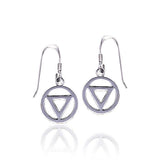 Power Triangle Silver Earrings TER145 - Jewelry