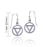 Power Triangle Silver Earrings TER145 - Jewelry