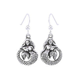 Fine Sterling Silver Ocean Mermaid Earring with french hook ~ your item TER1470 - Jewelry