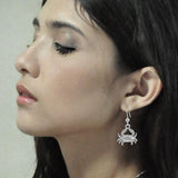 Blue Crab Silver Earrings TER1521 - Jewelry