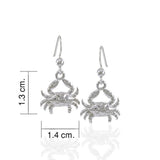 Blue Crab Silver Earrings TER1521 - Jewelry