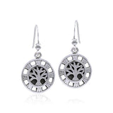 Sun Tree of Life Sterling Silver Earrings TER1547 - Jewelry