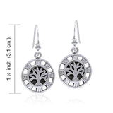 Sun Tree of Life Sterling Silver Earrings TER1547 - Jewelry