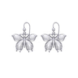 Chasing butterflies in beauty and grace ~ Sterling Silver Jewelry Butterfly Hook Earrings TER1553