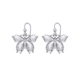 Chasing butterflies in beauty and grace ~ Sterling Silver Jewelry Butterfly Hook Earrings TER1553