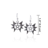 Winged The Star Silver Earrings TER1576 - Jewelry