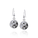 Star Yin Yang Silver Earrings TER1578 - Jewelry