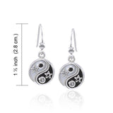 Star Yin Yang Silver Earrings TER1578 - Jewelry