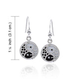 Koi Fish Yin Yang Silver Earrings TER1591 - Jewelry
