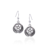 Winged The Star Silver Earrings TER1592 - Jewelry
