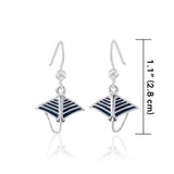 Manta Ray Dangle Earrings TER1605 - Jewelry