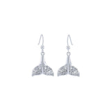 Celtic Whale Tail Sterling Silver Earrings TER1612 - Jewelry