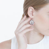 Archangel Gabriel Sigil Small Silver Earring TER1630 - Jewelry