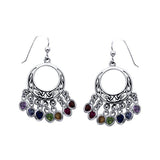 Celtic Chakra Gemstone Earrings TER163 - Jewelry
