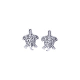Aboriginal inspired Turtle Sterling Silver Post Earring TER1643 - Jewelry