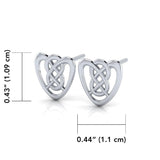 Celtic Heart Post Earrings TER1655 - Jewelry