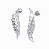 Giant Kelp Sterling Silver Earrings with Pearl TER1675 - Jewelry