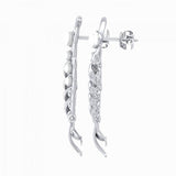 Giant Kelp Sterling Silver Earrings with Pearl TER1675 - Jewelry
