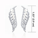 Giant Kelp Sterling Silver Earrings with Pearl TER1675 - Jewelry