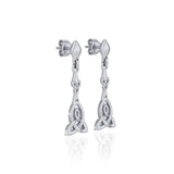 Celtic Trinity Knot Silver Post Earrings TER1678 - Jewelry