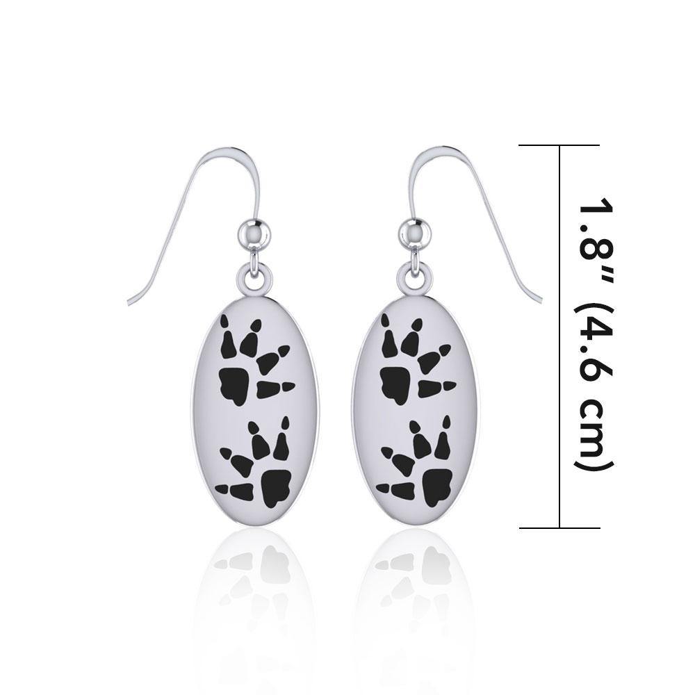 Wolf Tracks Sterling Silver Earrings TER1696 - Jewelry