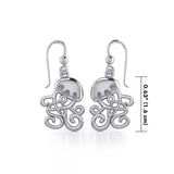 Jellyfish with Celtic Tail Silver Earrings TER1734 - Jewelry